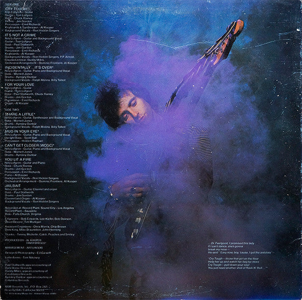 Nils Lofgren - Cry Tough (Vinyl, LP, Album, Stereo) Very Good (VG) / Very Good (VG)