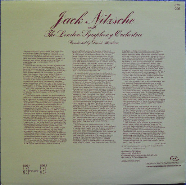 Jack Nitzsche - St. Giles Cripplegate (Vinyl, LP, Album, Reissue) Very Good Plus (VG+) / Good Plus (G+)