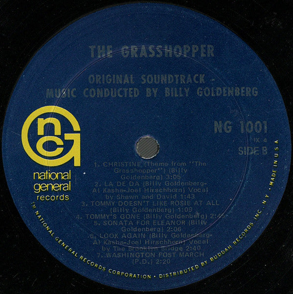 Billy Goldenberg - The Grasshopper (Original Soundtrack Album) (Vinyl, LP, Album) Very Good (VG) / Fair (F)
