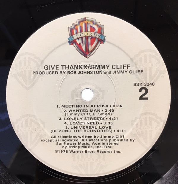Jimmy Cliff - Give Thankx (Vinyl, LP, Album, Reissue) Very Good (VG) / Good Plus (G+)