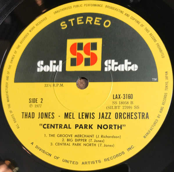 Thad Jones / Mel Lewis Orchestra - Central Park North (Vinyl, LP, Album, Reissue) Very Good (VG) / Very Good (VG)