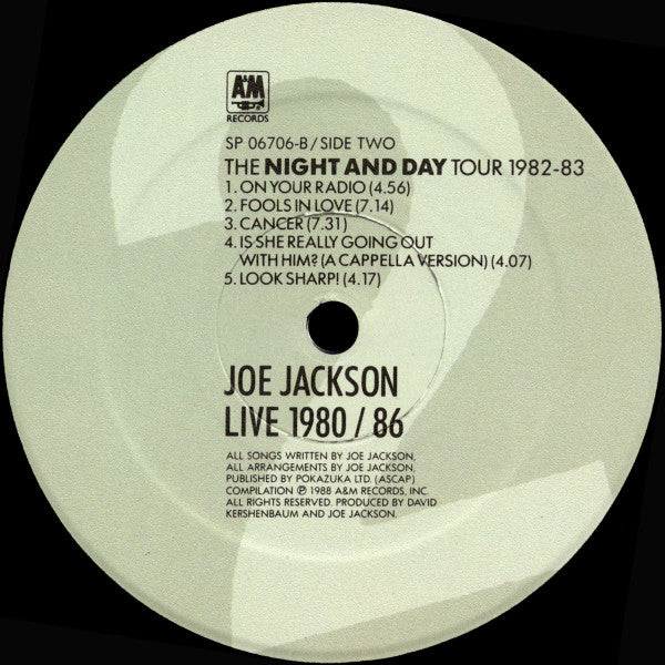 Joe Jackson - Live 1980 / 86 (2xVinyl, LP, Album) Very Good Plus (VG+) / Very Good (VG)