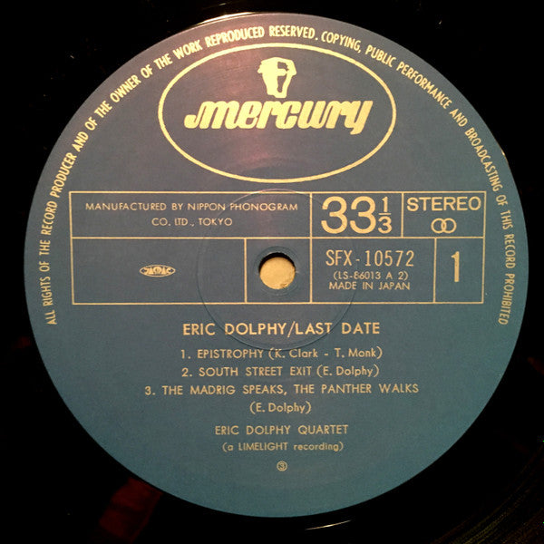 Eric Dolphy - Last Date (Vinyl, LP, Album, Reissue)