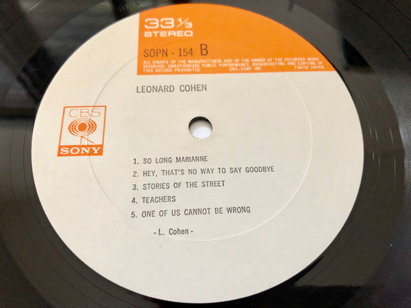 Leonard Cohen - Songs Of Leonard Cohen (Vinyl, LP, Album, Reissue) Very Good (VG) / Very Good (VG)