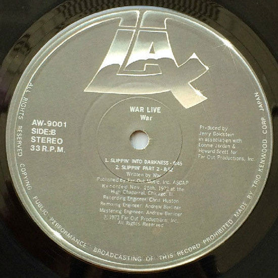 War - Live (2xVinyl, LP, Album, Reissue) Very Good (VG) / Good Plus (G+)