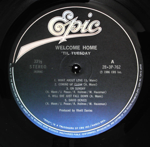 'Til Tuesday - Welcome Home (Vinyl, LP, Album) Very Good Plus (VG+) / Near Mint (NM or M-)
