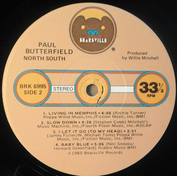 Paul Butterfield - North South (Vinyl, LP, Stereo, Album) Near Mint (NM or M-) / Very Good Plus (VG+)