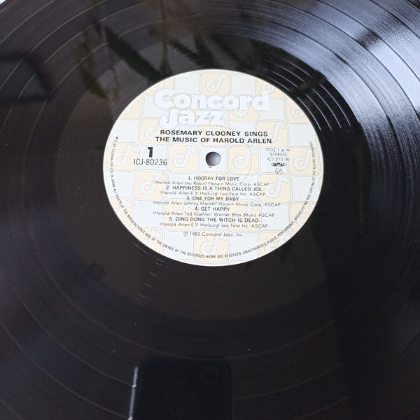 Rosemary Clooney - Rosemary Clooney Sings The Music Of Harold Arlen...