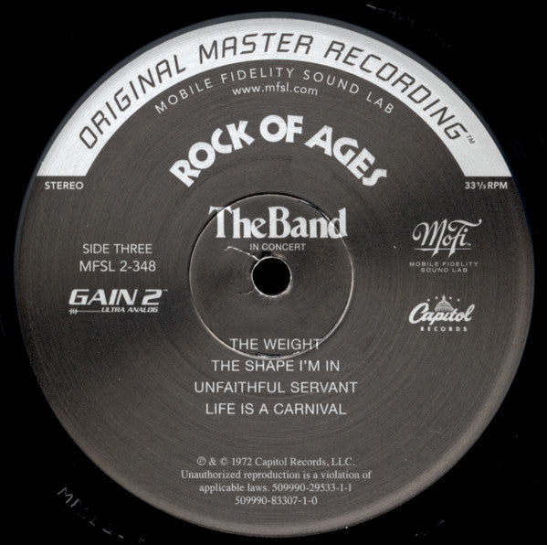 The Band - Rock Of Ages (The Band In Concert) (2xVinyl, LP, Album, Limited Edition, Numbered, Reissue, Remastered, Stereo) Very Good Plus (VG+) / Very Good Plus (VG+)