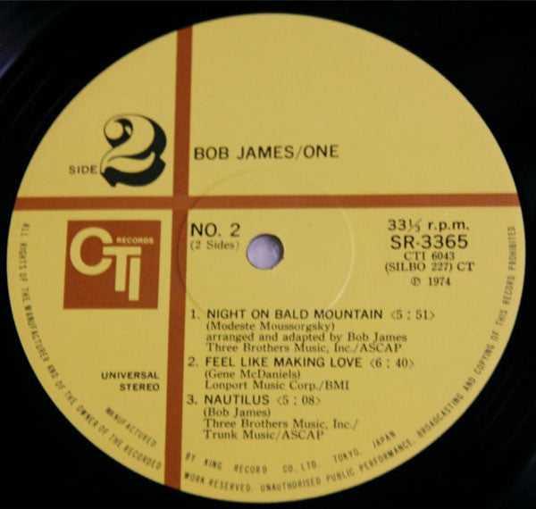 Bob James - One (Vinyl, LP, Album, Stereo)
