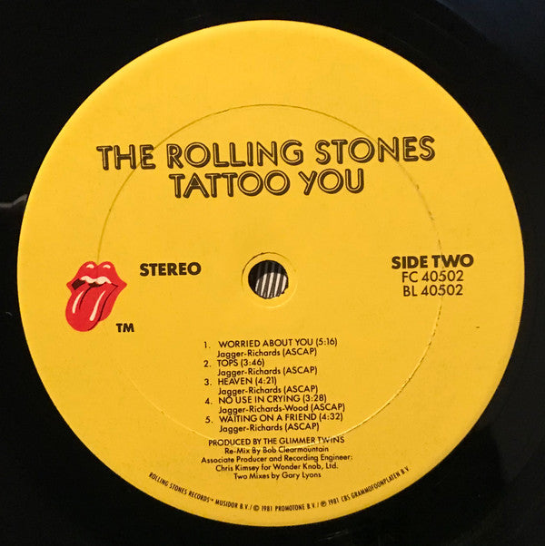 The Rolling Stones - Tattoo You (Vinyl, LP, Album, Reissue) Very Good Plus (VG+) / Very Good Plus (VG+)