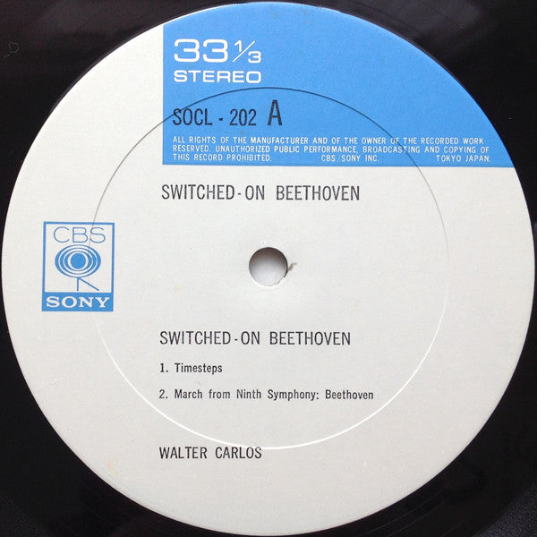 Walter Carlos - Switched-On Beethoven = スイッチト・オン・ベートーヴェン (Vinyl, LP, Stereo) Very Good Plus (VG+) / Very Good Plus (VG+)