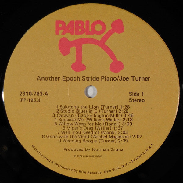 Joe Turner - Another Epoch-Stride Piano (Vinyl, LP, Album, Stereo) Very Good (VG) / Good Plus (G+)