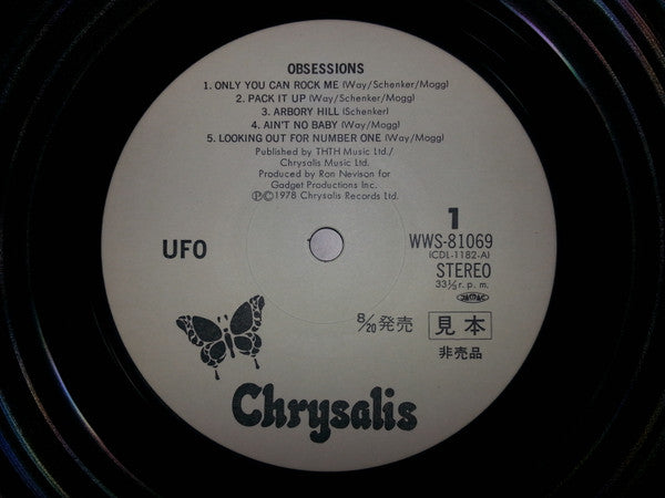 UFO (5) - Obsession (Vinyl, LP, Album, Promo) Very Good Plus (VG+) / Very Good Plus (VG+)