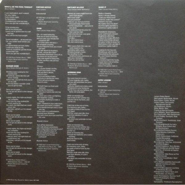 Larsen-Feiten Band - Larsen-Feiten Band (Vinyl, LP, Album) Very Good Plus (VG+) / Very Good (VG)