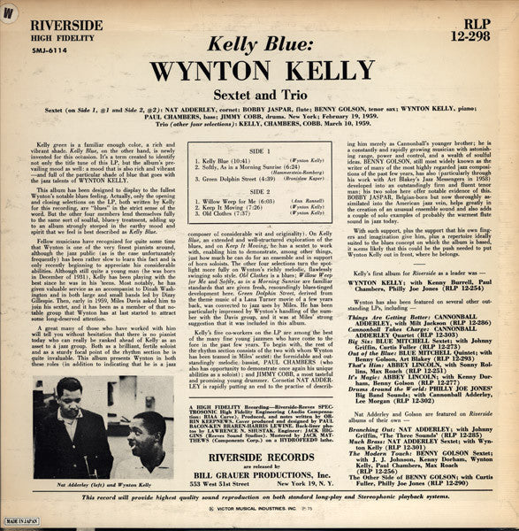 Wynton Kelly - Kelly Blue (Vinyl, LP, Album, Reissue, Stereo)