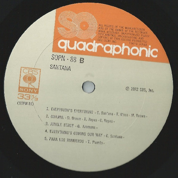 Santana - Santana = サンタナIII (Vinyl, LP, Album, Reissue, Quadraphonic)