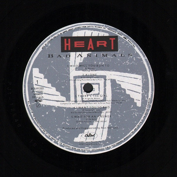 Heart - Bad Animals + Live In Japan '86 (Vinyl, Vinyl, LP, Album, L...
