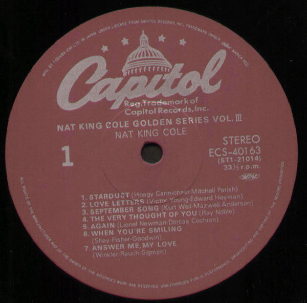 Nat King Cole - Stardust (LP, Compilation) - Very Good (VG) / Very Good (VG)