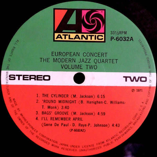 The Modern Jazz Quartet - European Concert: Volume Two (Vinyl, LP, ...