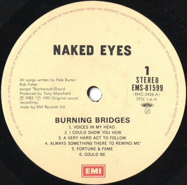 Naked Eyes - Burning Bridges (Vinyl, LP, Album, Stereo)