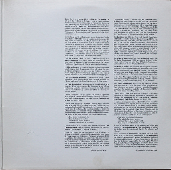Claude Debussy - La Harpe Impressionniste (Vinyl, LP, Album, Stereo) Very Good Plus (VG+) / Very Good Plus (VG+)