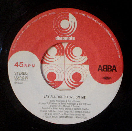 ABBA - Head Over Heels (Vinyl, 7", Single, 45 RPM) Very Good Plus (VG+) / Very Good Plus (VG+)