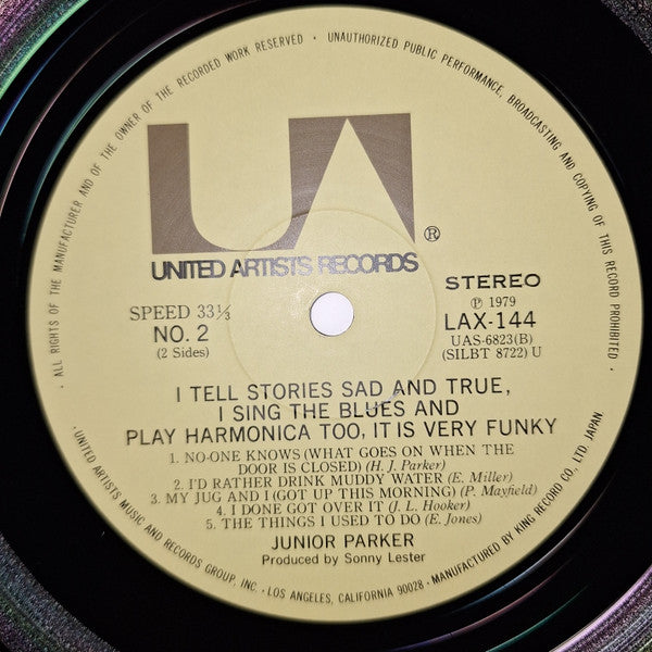 Little Junior Parker - I Tell Stories Sad And True I Sing The Blues And Play Harmonica Too It Is Very Funky (Vinyl, LP, Album, Reissue) Very Good Plus (VG+) / Very Good (VG)