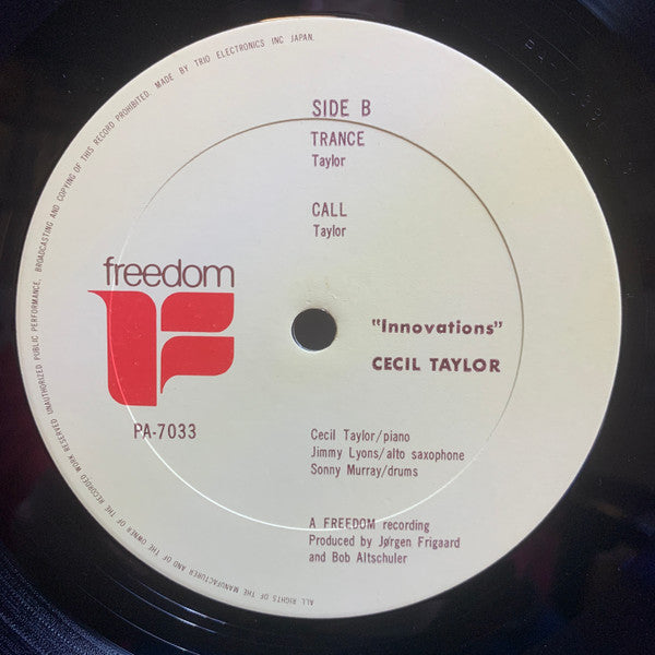 Cecil Taylor - Innovations (Vinyl, LP, Album, Stereo) Near Mint (NM or M-) / Very Good (VG)