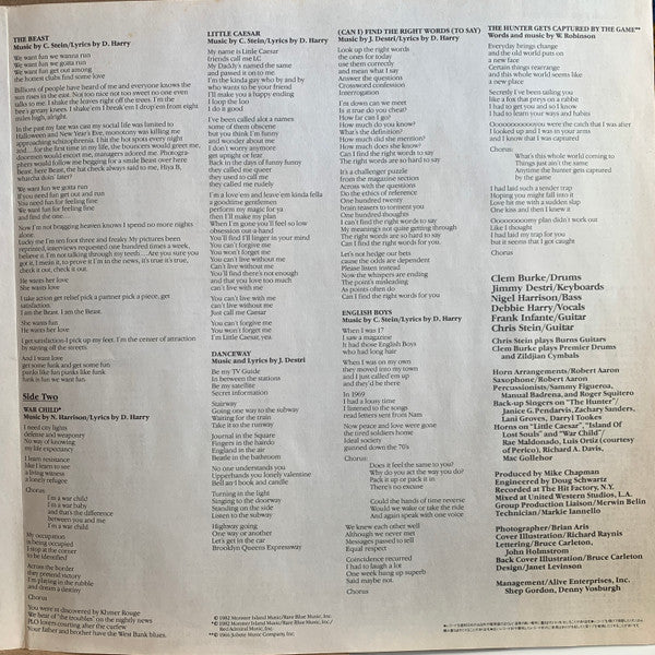 Blondie - The Hunter (Vinyl, LP, Album, Promo) Very Good Plus (VG+) / Good Plus (G+)