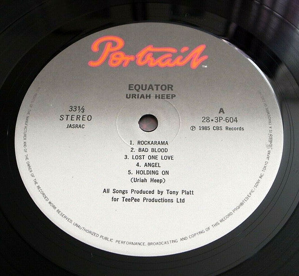 Uriah Heep - Equator (Vinyl, LP, Album) Near Mint (NM or M-) / Very Good Plus (VG+)