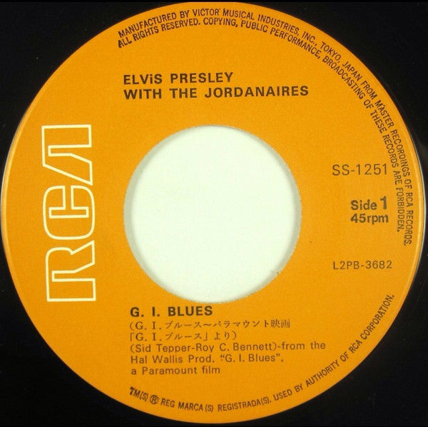 Elvis Presley - GI Blues (Vinyl, 7", 45 RPM, Single, Reissue) Very Good (VG) / Very Good (VG)