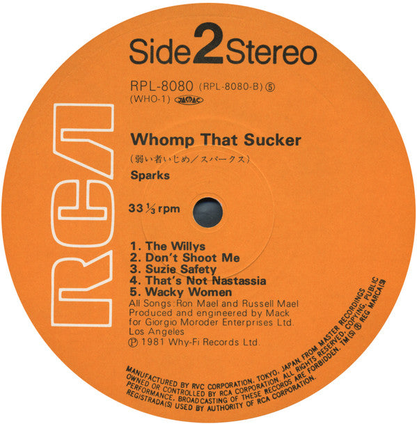 Sparks - Whomp That Sucker (Vinyl, LP, Album)