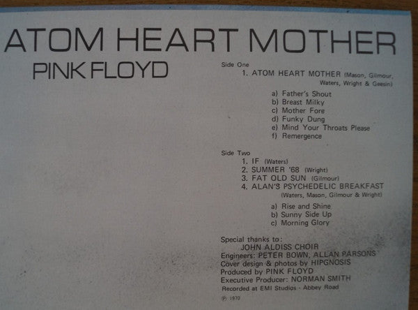 Pink Floyd - Atom Heart Mother = 原子心母 (Vinyl, LP, Album)
