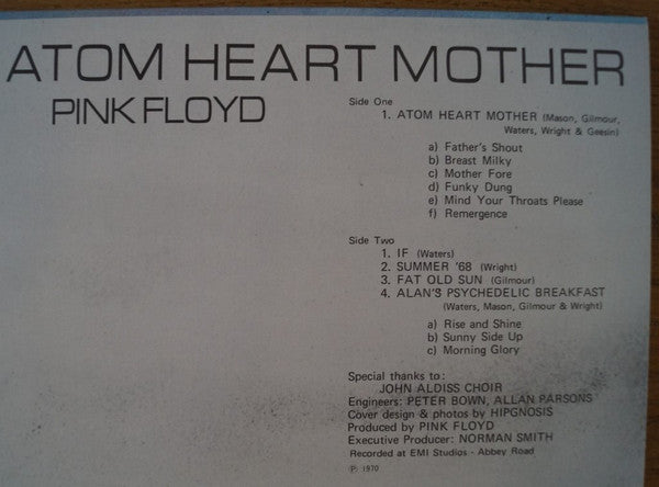 Pink Floyd - Atom Heart Mother (Vinyl, LP, Album) Very Good (VG) / Very Good (VG)