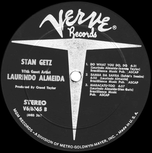 Stan Getz - Stan Getz With Guest Artist Laurindo Almeida (Vinyl, LP, Stereo) Very Good (VG) / Very Good Plus (VG+)