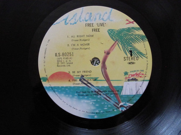 Free - Free Live (Vinyl, LP, Album, Reissue)