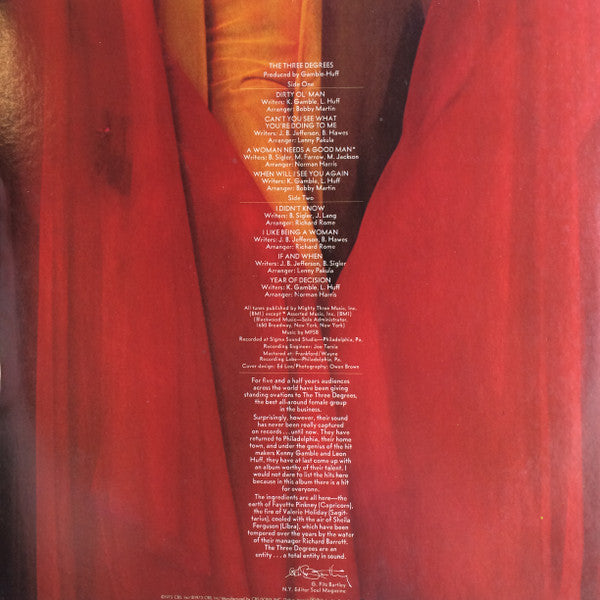 The Three Degrees - The Three Degrees (Vinyl, LP, Album) Very Good Plus (VG+) / Very Good Plus (VG+)