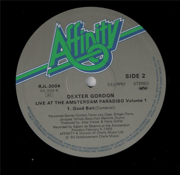 Dexter Gordon - Live At The Amsterdam Paradiso - Volume One (Vinyl, LP, Album, Reissue) Very Good (VG) / Good Plus (G+)