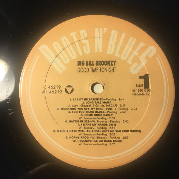 Big Bill Broonzy - Good Time Tonight (Vinyl, LP, Compilation, Remastered) Mint (M) / Mint (M)