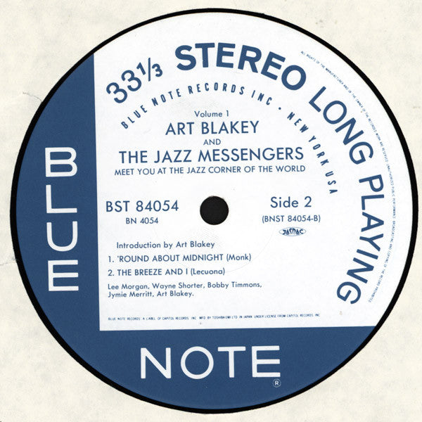 Art Blakey & The Jazz Messengers - Meet You At The Jazz Corner Of The World (Volume 1) (Vinyl, LP, Album, Stereo, Reissue, Limited Edition) Near Mint (NM or M-) / Very Good Plus (VG+)