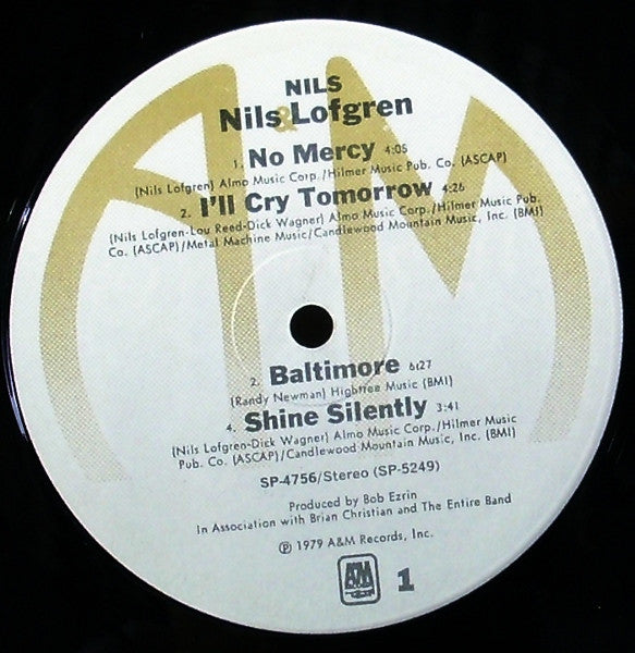 Nils Lofgren - Nils (Vinyl, LP, Album, Stereo) Good Plus (G+) / Very Good (VG)