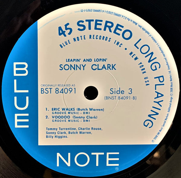 Sonny Clark - Leapin' And Lopin' (2xVinyl, LP, 45 RPM, Album, Limited Edition, Numbered, Reissue, Remastered) Very Good Plus (VG+) / Very Good Plus (VG+)
