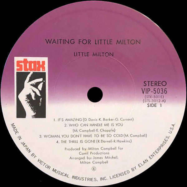 Little Milton - Waiting For Little Milton (Vinyl, LP, Album, Limited Edition) Near Mint (NM or M-) / Very Good Plus (VG+)