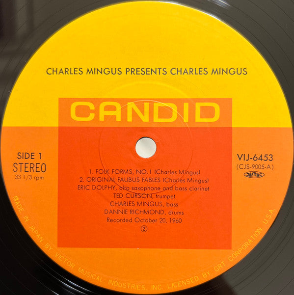 Charles Mingus - Presents Charles Mingus = ミンガス・プレゼンツ・ミンガス (Vinyl, LP, Album, Reissue, Stereo) Very Good (VG) / Very Good (VG)