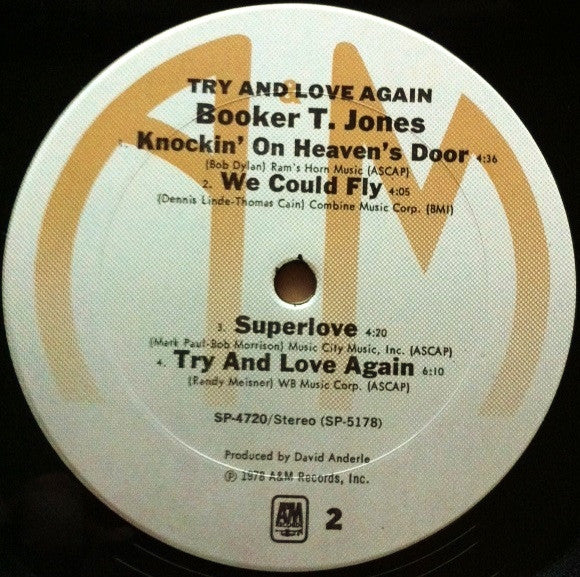 Booker T. Jones - Try And Love Again (Vinyl, LP, Album) Very Good Plus (VG+) / Very Good (VG)