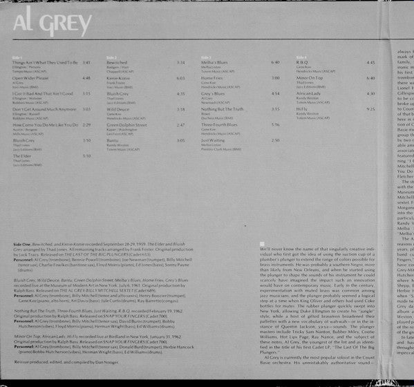 Al Gray - Basic Gray (2xVinyl, LP, Compilation) Very Good (VG) / Fair (F)