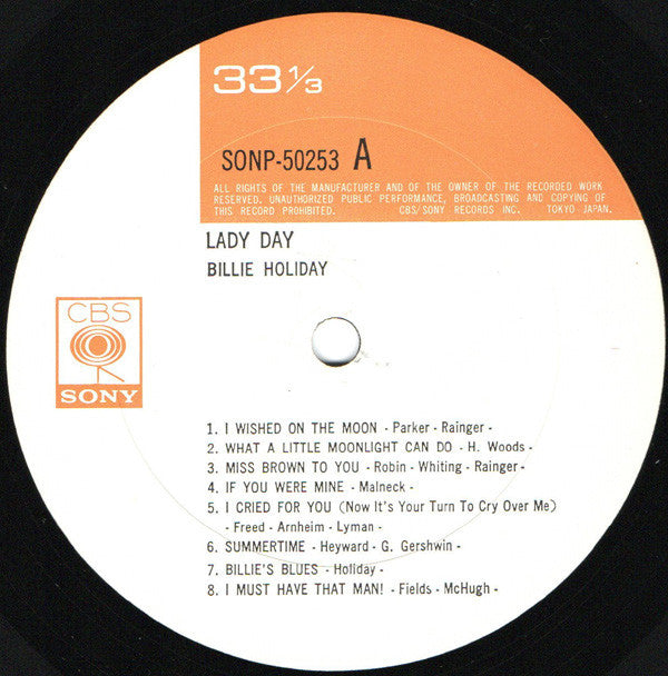 Billie Holiday - Lady Day (Vinyl, LP, Compilation, Mono) Very Good Plus (VG+) / Good Plus (G+)