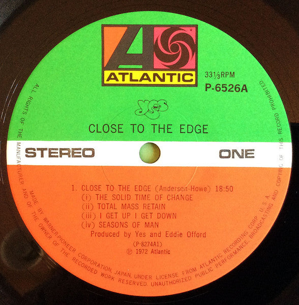 Yes - Close To The Edge = 危機 (Vinyl, LP, Album, Reissue, Stereo)