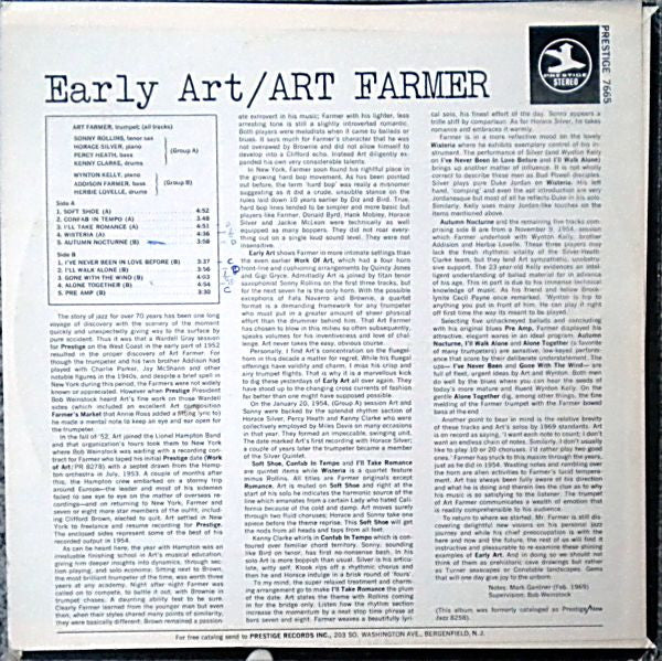 Art Farmer - Early Art (Vinyl, LP, Album, Compilation, Reissue, Rem...